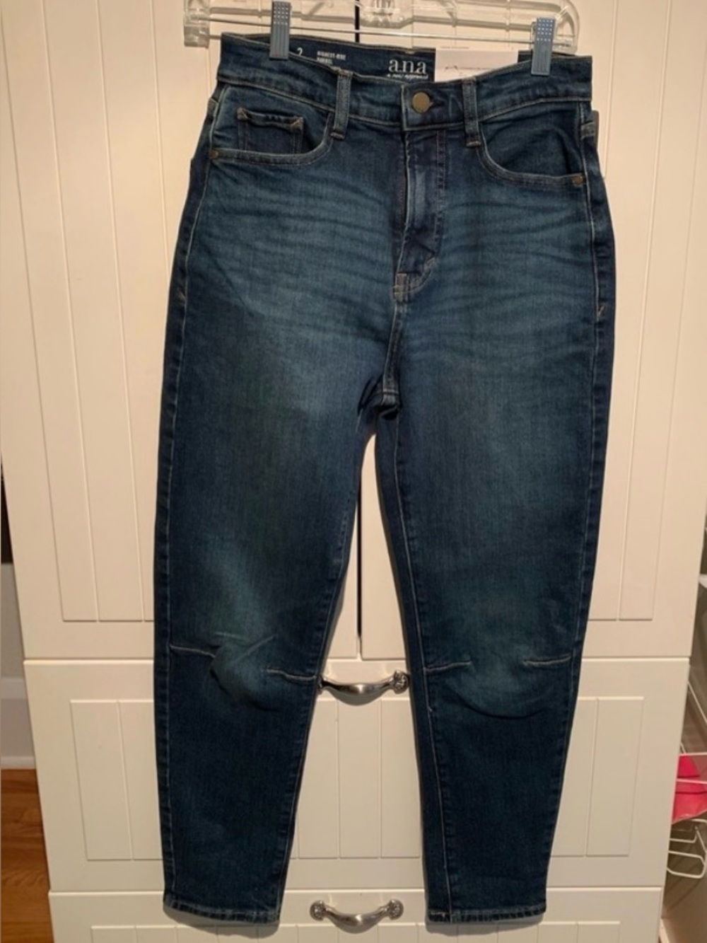 a.n.a Women's High Rise Jeans - Dark Blue